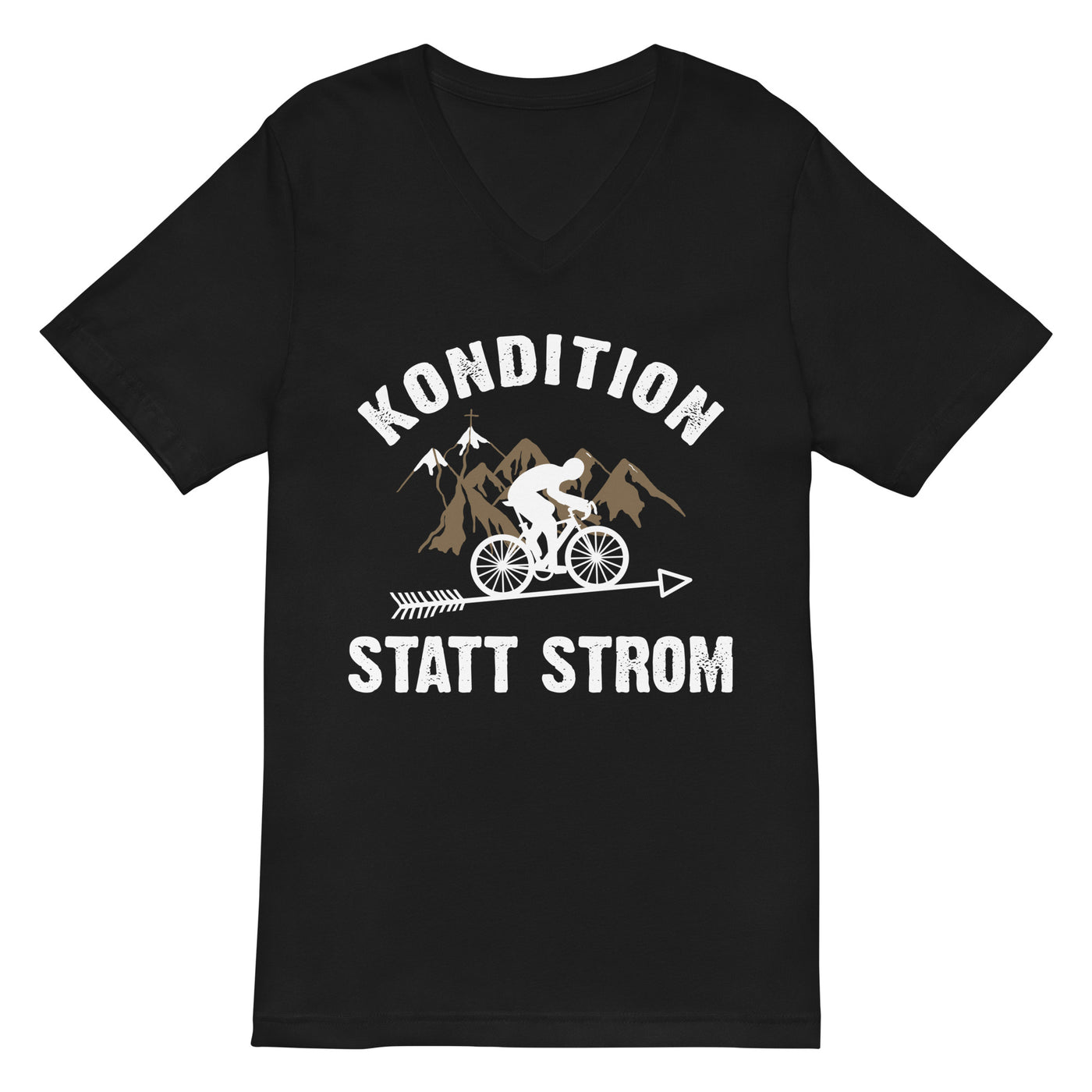 Kondition statt Strom - Herren V-Neck Shirt fahrrad xxx yyy zzz 2XL