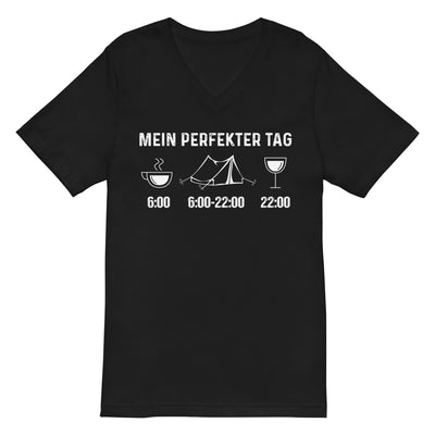 Mein Perfekter Tag 1 - Herren V-Neck Shirt camping xxx yyy zzz 2XL