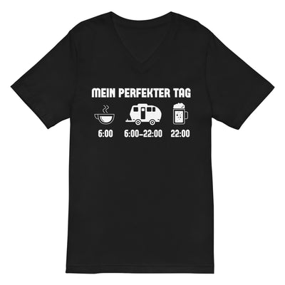 Mein Perfekter Tag 2 - Herren V-Neck Shirt camping xxx yyy zzz 2XL