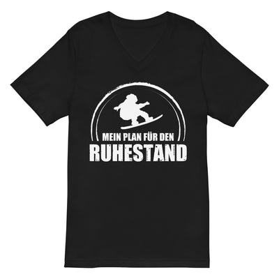 Mein Plan Fur Den Ruhestand - Herren V-Neck Shirt snowboarden xxx yyy zzz 2XL