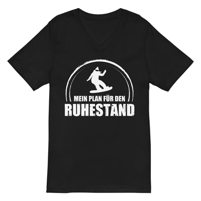 Mein Plan Fur Den Ruhestand 1 - Herren V-Neck Shirt snowboarden xxx yyy zzz 2XL