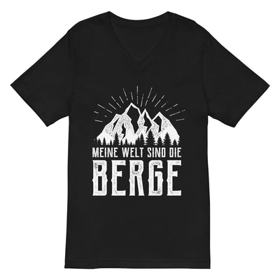 Meine Welt sind die Berge - Herren V-Neck Shirt berge xxx yyy zzz 2XL