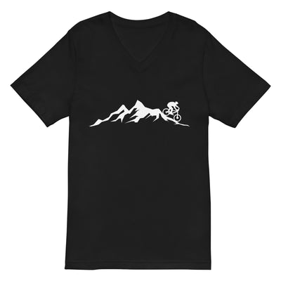 Berge - Mountainbike - (M) - Herren V-Neck Shirt xxx yyy zzz 2XL