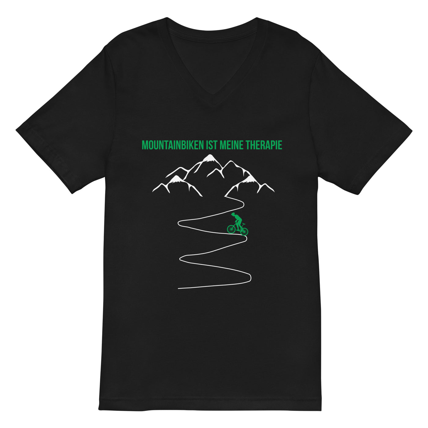 Mountainbiken ist meine Therapie - (M) - Herren V-Neck Shirt xxx yyy zzz 2XL