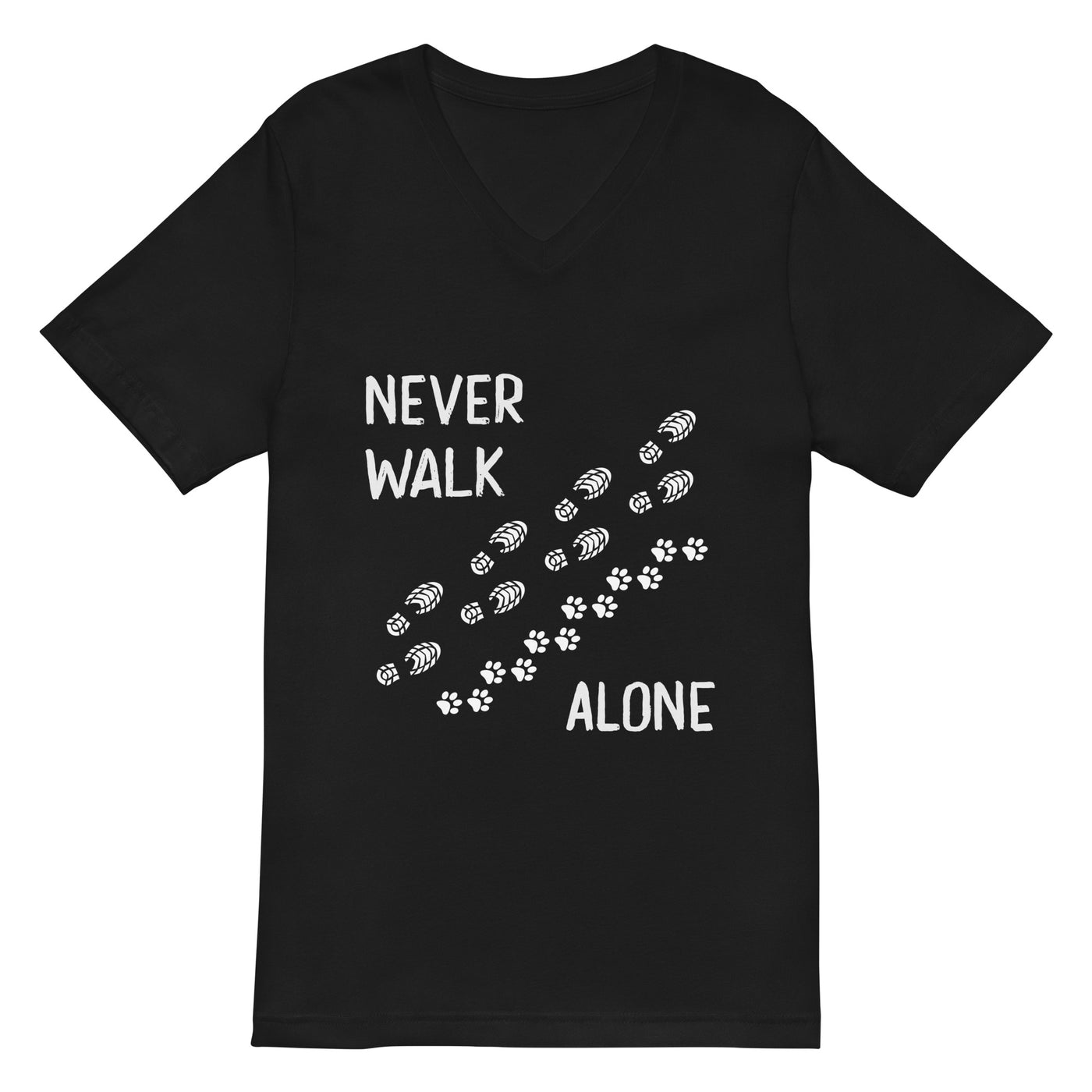 Never walk alone - Herren V-Neck Shirt wandern xxx yyy zzz 2XL