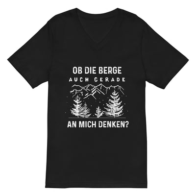 Ob die Berge auch gerade an mich denken - Herren V-Neck Shirt berge xxx yyy zzz 2XL