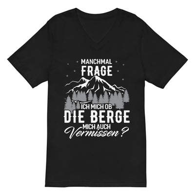 Ob die Berge mich auch vermissen - Herren V-Neck Shirt berge wandern xxx yyy zzz 2XL