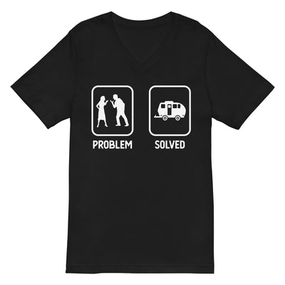 Problem Solved - Camping Caravan - Herren V-Neck Shirt camping xxx yyy zzz 2XL