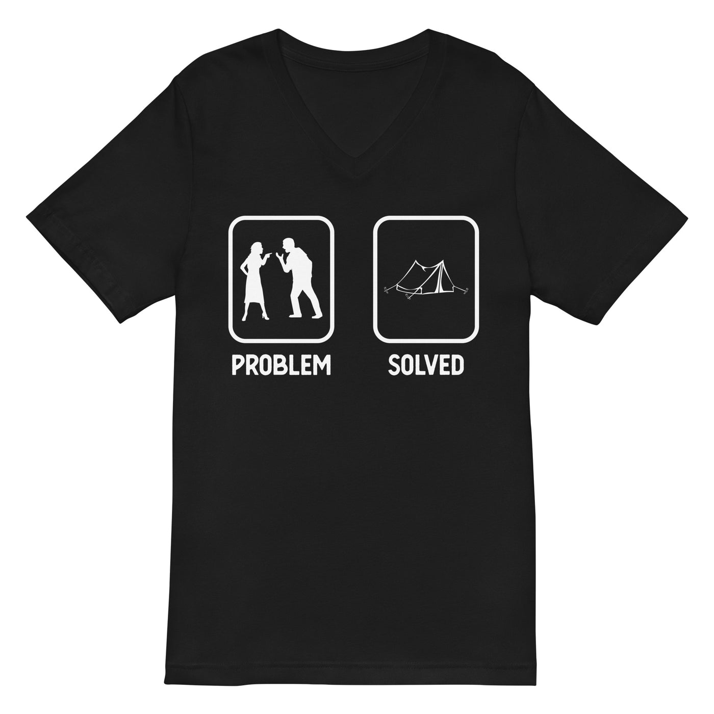 Problem Solved - Camping Tent - Herren V-Neck Shirt camping xxx yyy zzz 2XL