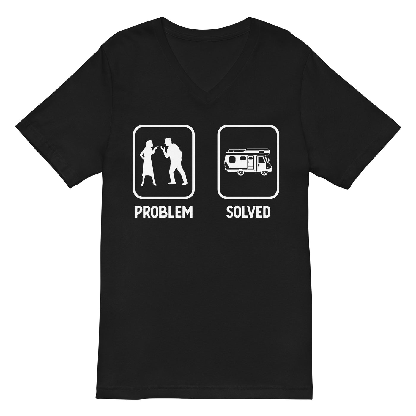 Problem Solved - Camping Van - Herren V-Neck Shirt camping xxx yyy zzz 2XL