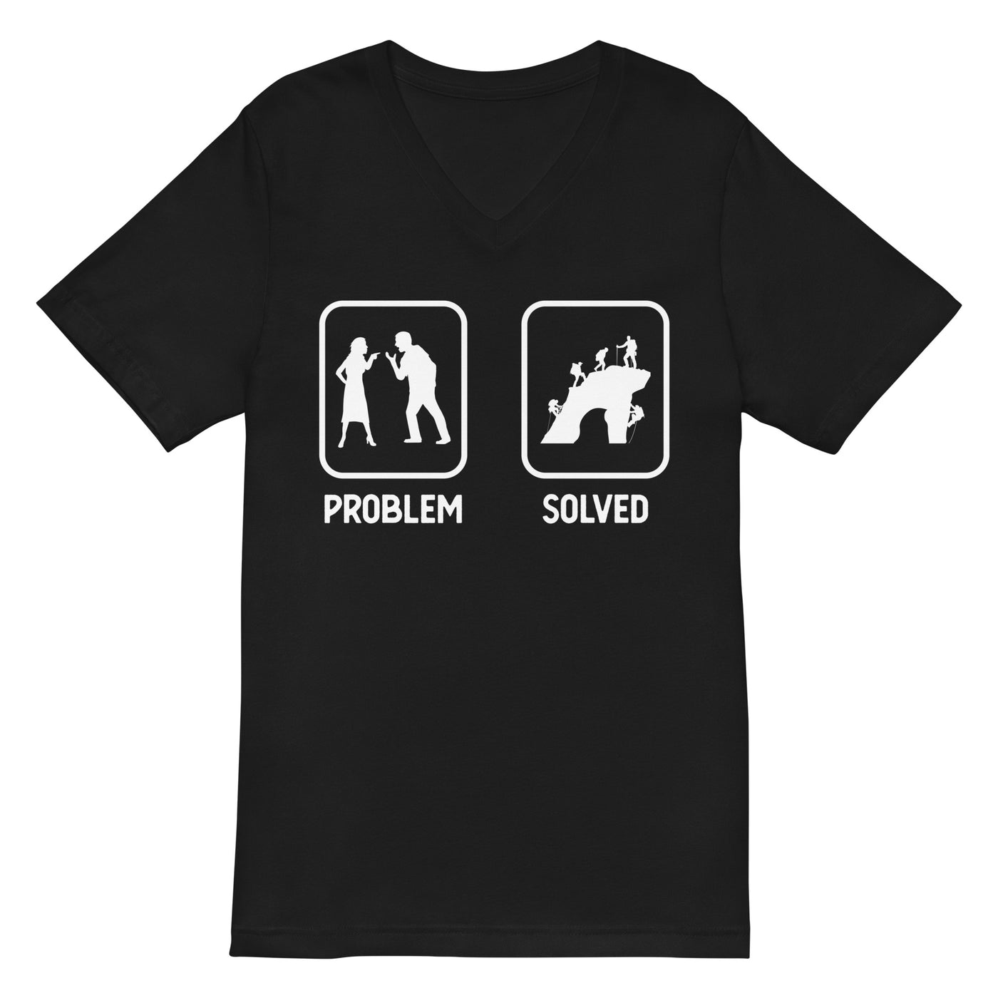 Problem Solved - Mann Klettern - Herren V-Neck Shirt klettern xxx yyy zzz 2XL