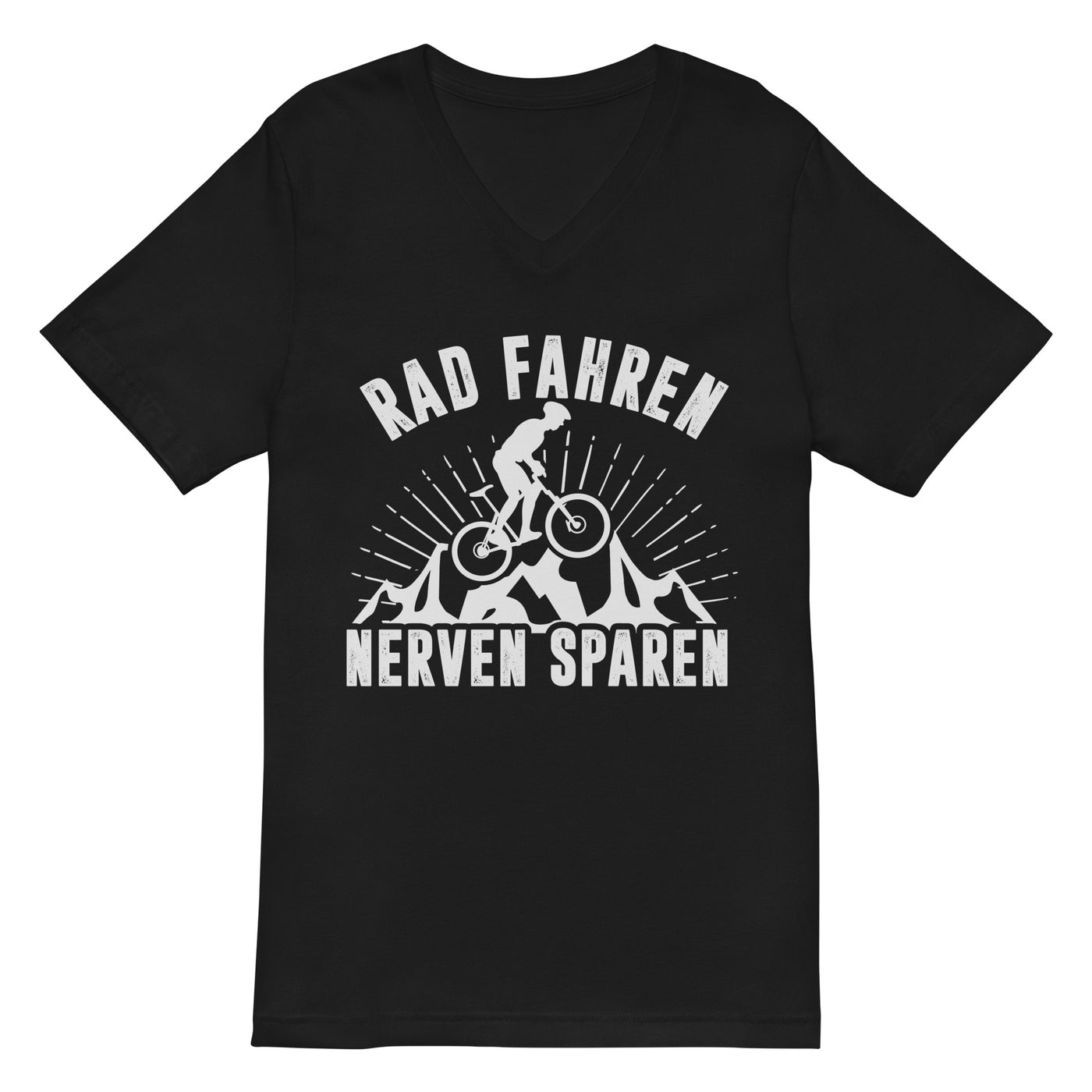 Rad fahren Nerven sparen - Herren V-Neck Shirt fahrrad xxx yyy zzz 2XL