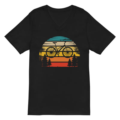 Retro Sonne und Fahrrad - Herren V-Neck Shirt fahrrad xxx yyy zzz 2XL