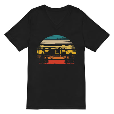 Retro Sonne und Camping - Herren V-Neck Shirt camping xxx yyy zzz 2XL