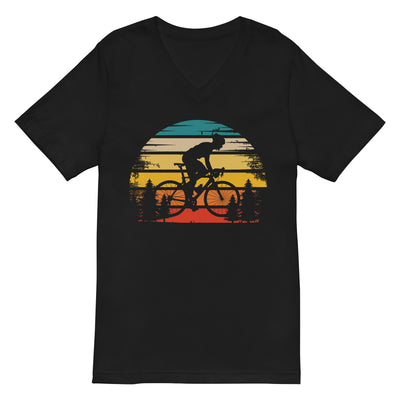 Retro Sonne und Radfahren - Herren V-Neck Shirt fahrrad xxx yyy zzz 2XL