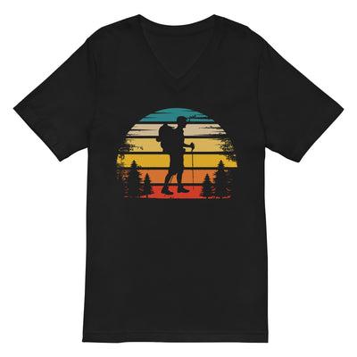 Retro Sonne und Wandern - Herren V-Neck Shirt wandern xxx yyy zzz 2XL