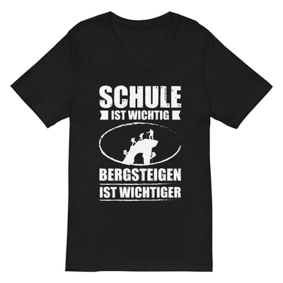 Schule Ist Wichtig Bergsteigen Ist Wichtiger - Herren V-Neck Shirt klettern xxx yyy zzz 2XL