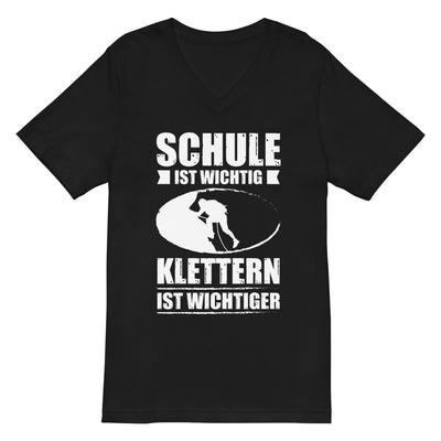 Schule Ist Wichtig Klettern Ist Wichtiger - Herren V-Neck Shirt klettern xxx yyy zzz 2XL