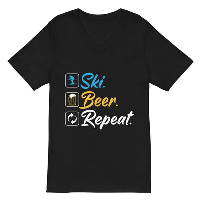 Ski. Bär. Repeat. - (S.K) - Herren V-Neck Shirt klettern xxx yyy zzz 2XL