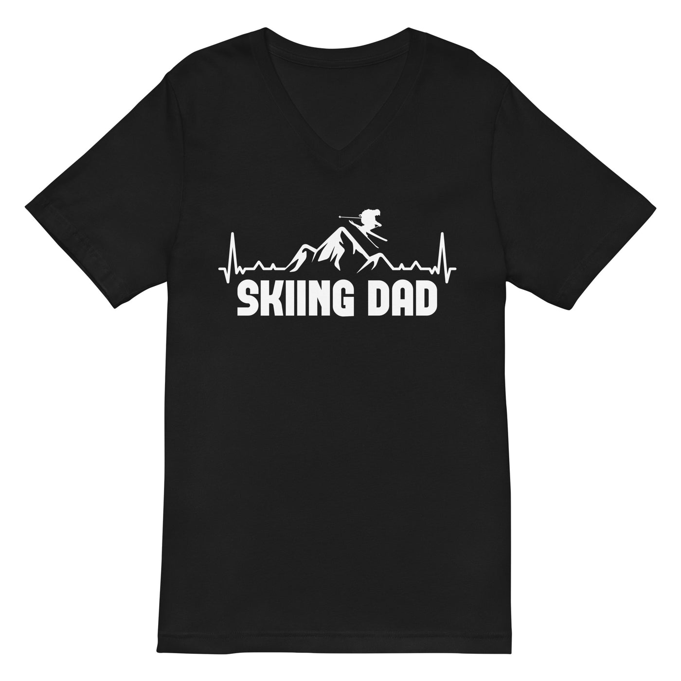 Skifahren Dad 1 - Herren V-Neck Shirt klettern ski xxx yyy zzz 2XL