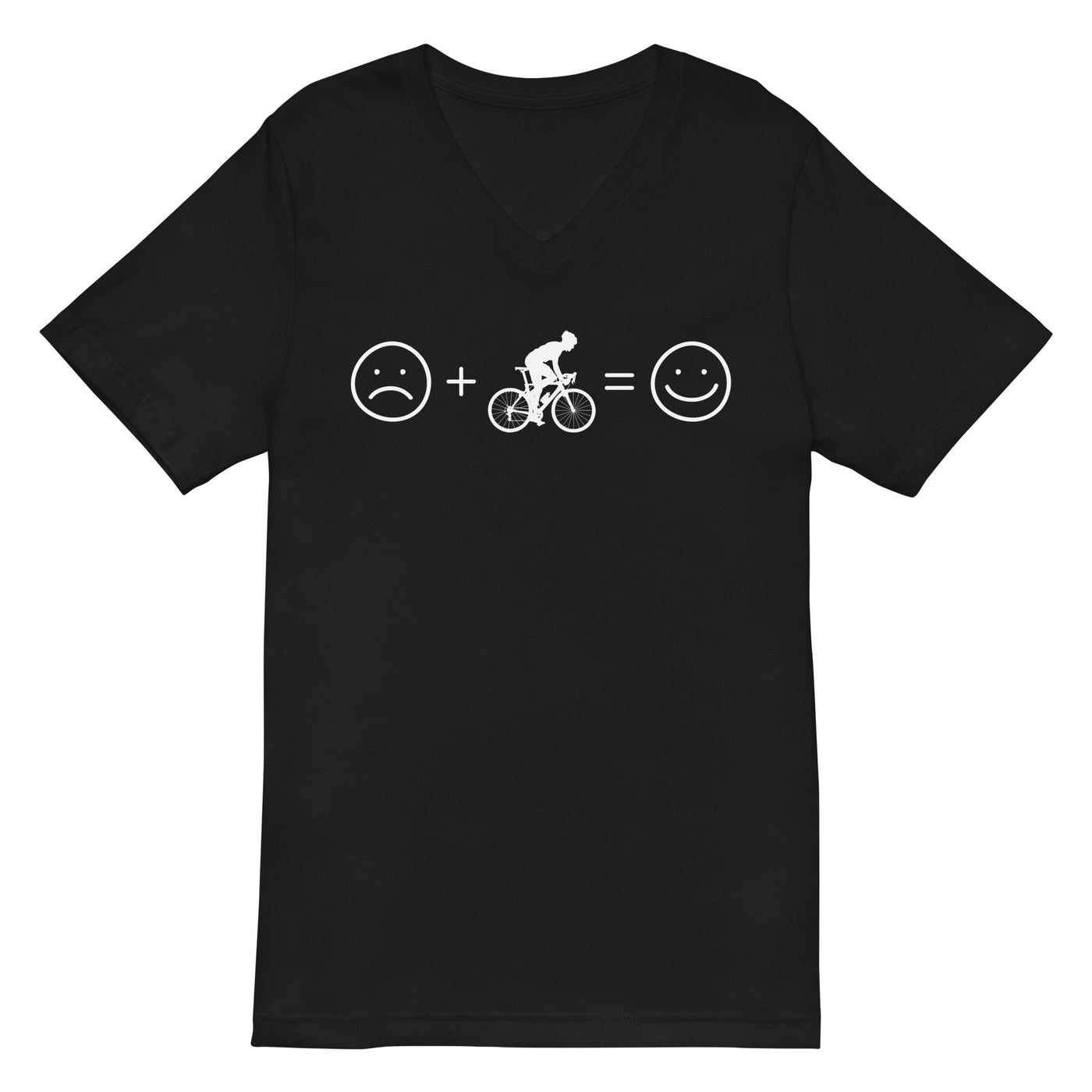 Lächelndes Gesicht und Radfahren - Herren V-Neck Shirt fahrrad xxx yyy zzz 2XL