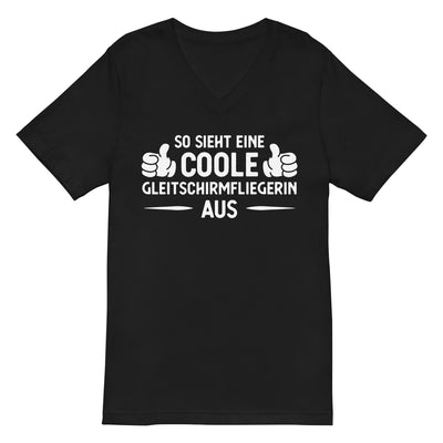 So Sieht Eine Coole Gleitschirmfliegerin Aus - Herren V-Neck Shirt berge xxx yyy zzz 2XL