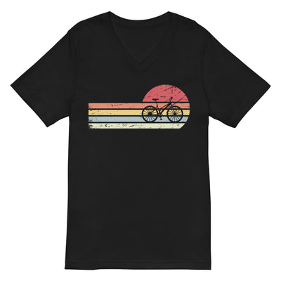 Sonne und Retro Linies - Radfahren - Herren V-Neck Shirt fahrrad xxx yyy zzz 2XL