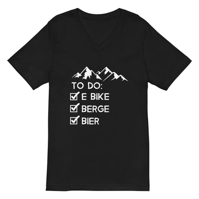 To Do Liste - E-Bike, Berge, Bier - Herren V-Neck Shirt e-bike xxx yyy zzz 2XL