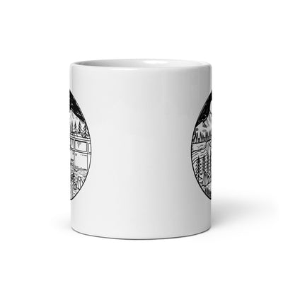 Circle - Mountain - Camping Van - Tasse camping