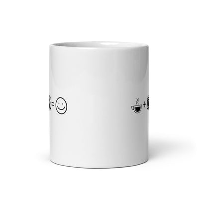 Coffee Smile Face And Camping - Tasse camping