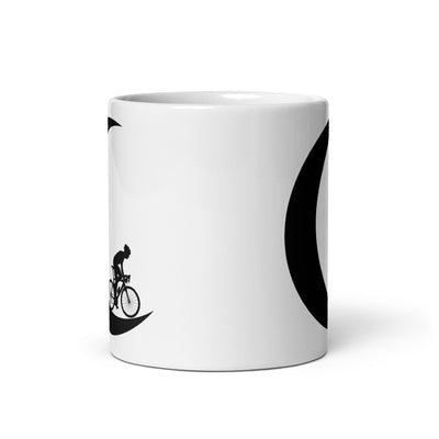 Crescent Moon - Man Cycling - Tasse fahrrad