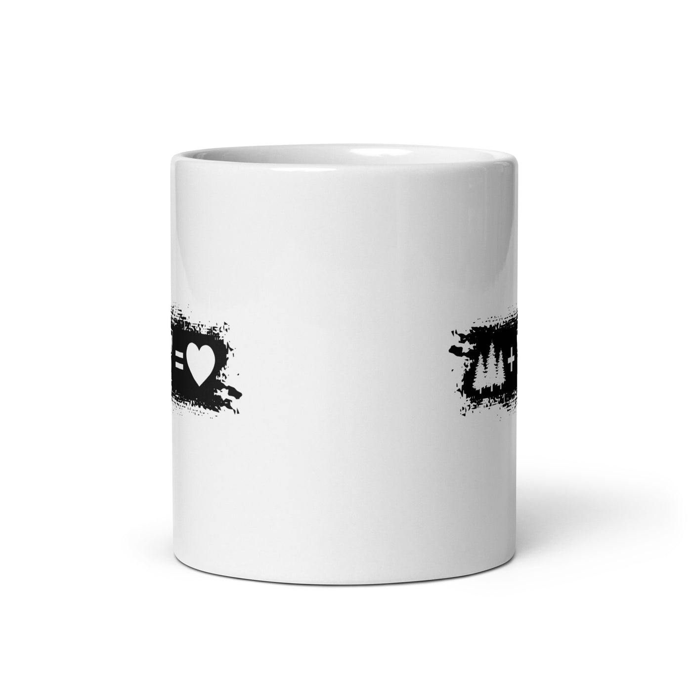 Grunge Rectangle - Heart - Wine - Trees - Tasse camping