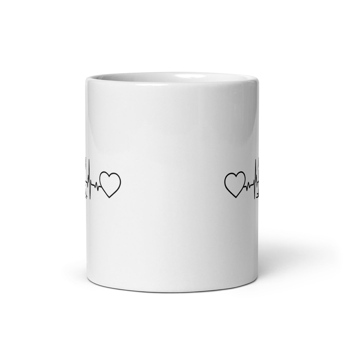 Heart - Heartbeat - Female Skiing - Tasse ski