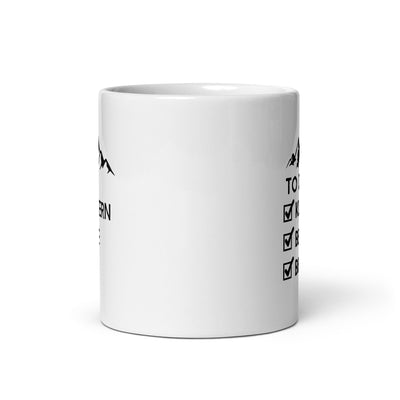 To Do Liste - Klettern, Berge, Bier - Tasse klettern