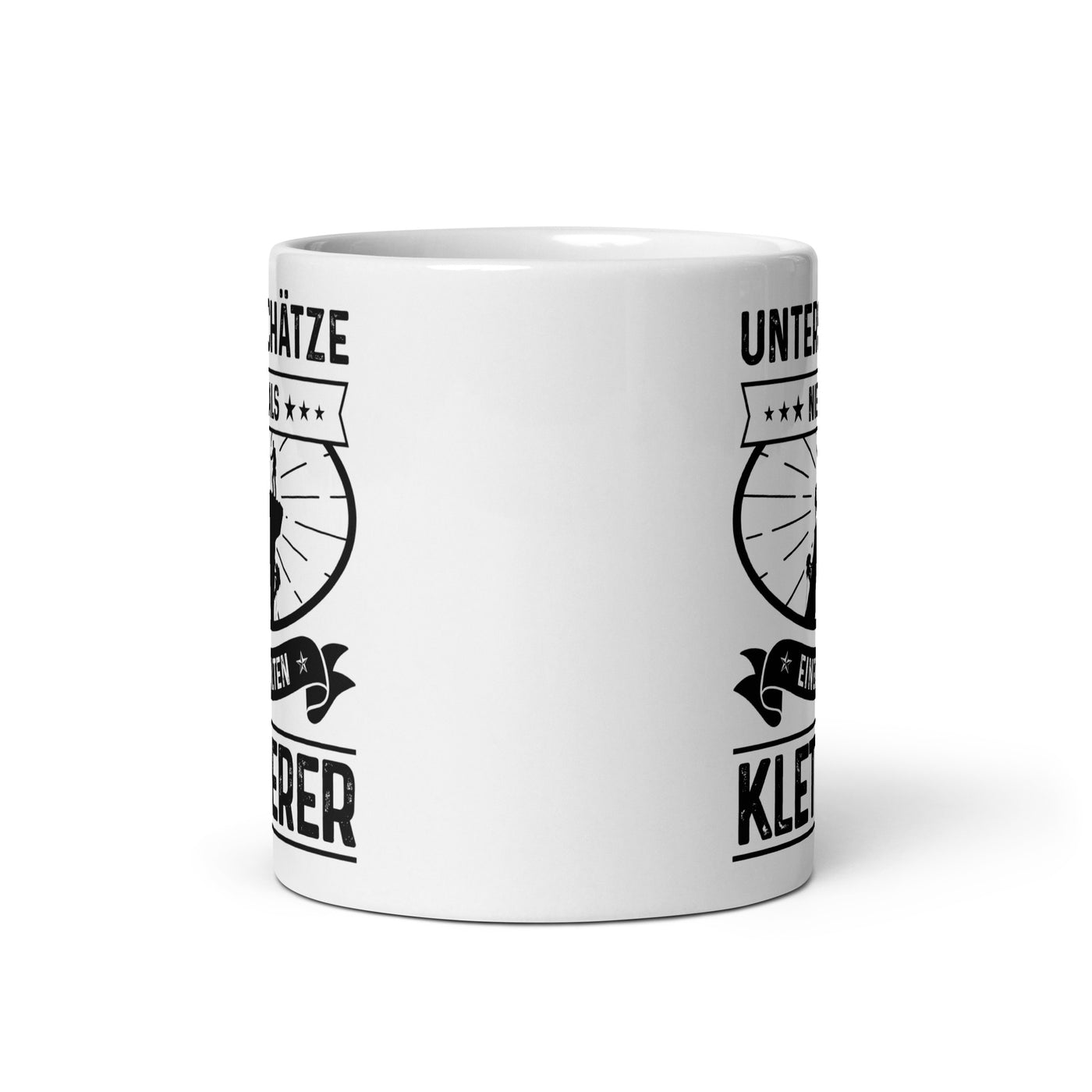 Unterschatze Niemals Einen Alten Kletterer - Tasse klettern