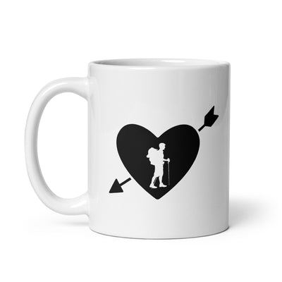 Arrow Heart And Hiking - Tasse wandern 11oz