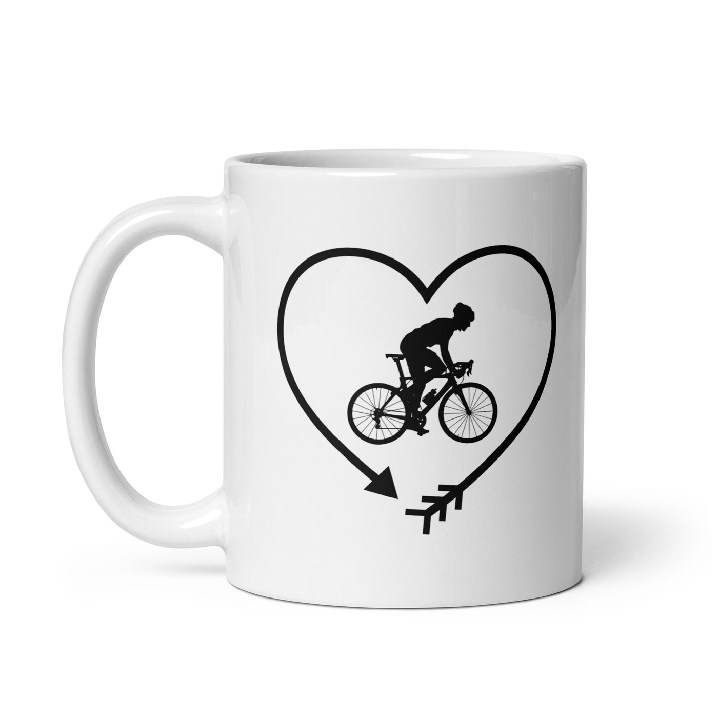 Arrow In Heartshape And Cycling 1 - Tasse fahrrad 11oz