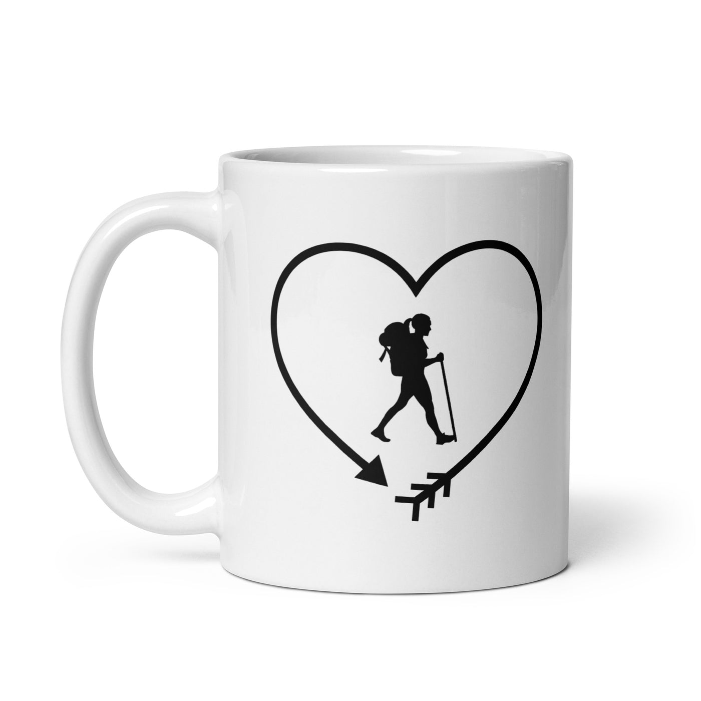 Arrow In Heartshape And Hiking 1 - Tasse wandern 11oz