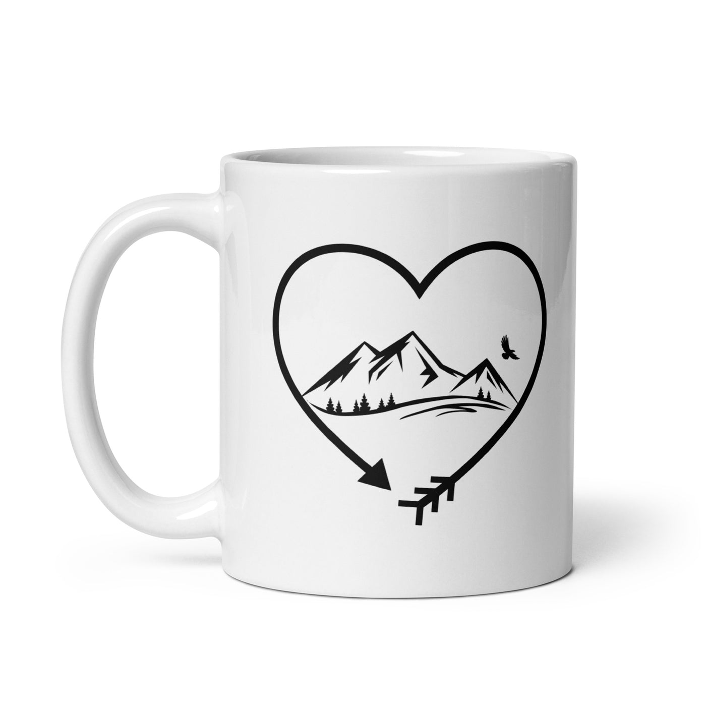 Arrow In Heartshape And Mountain - Tasse berge 11oz