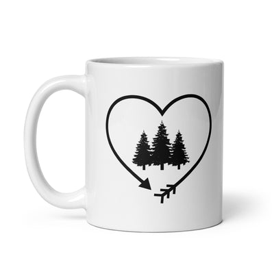 Arrow In Heartshape And Trees - Tasse camping 11oz