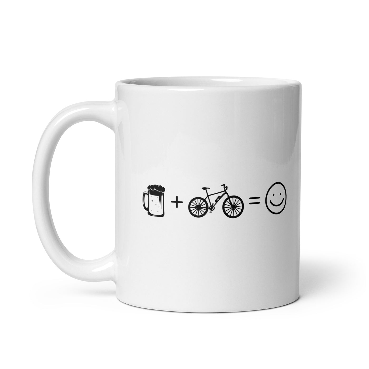 Beer Smile Face And E-Bike - Tasse e-bike 11oz