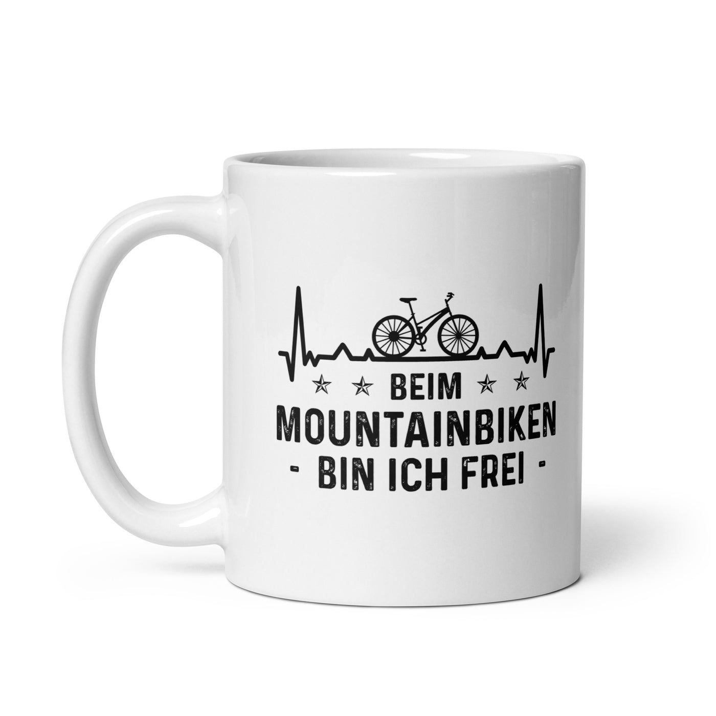 Beim Mountainbiken Bin Ich Frel 1 - Tasse fahrrad 11oz