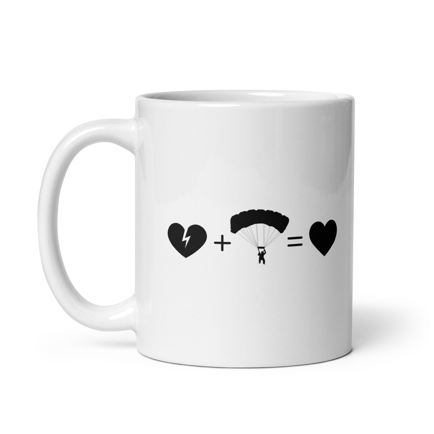 Broken Heart Heart And Paragliding - Tasse berge 11oz