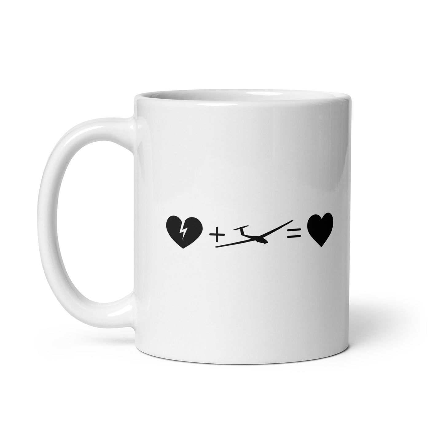 Broken Heart Heart And Sailplane - Tasse berge 11oz