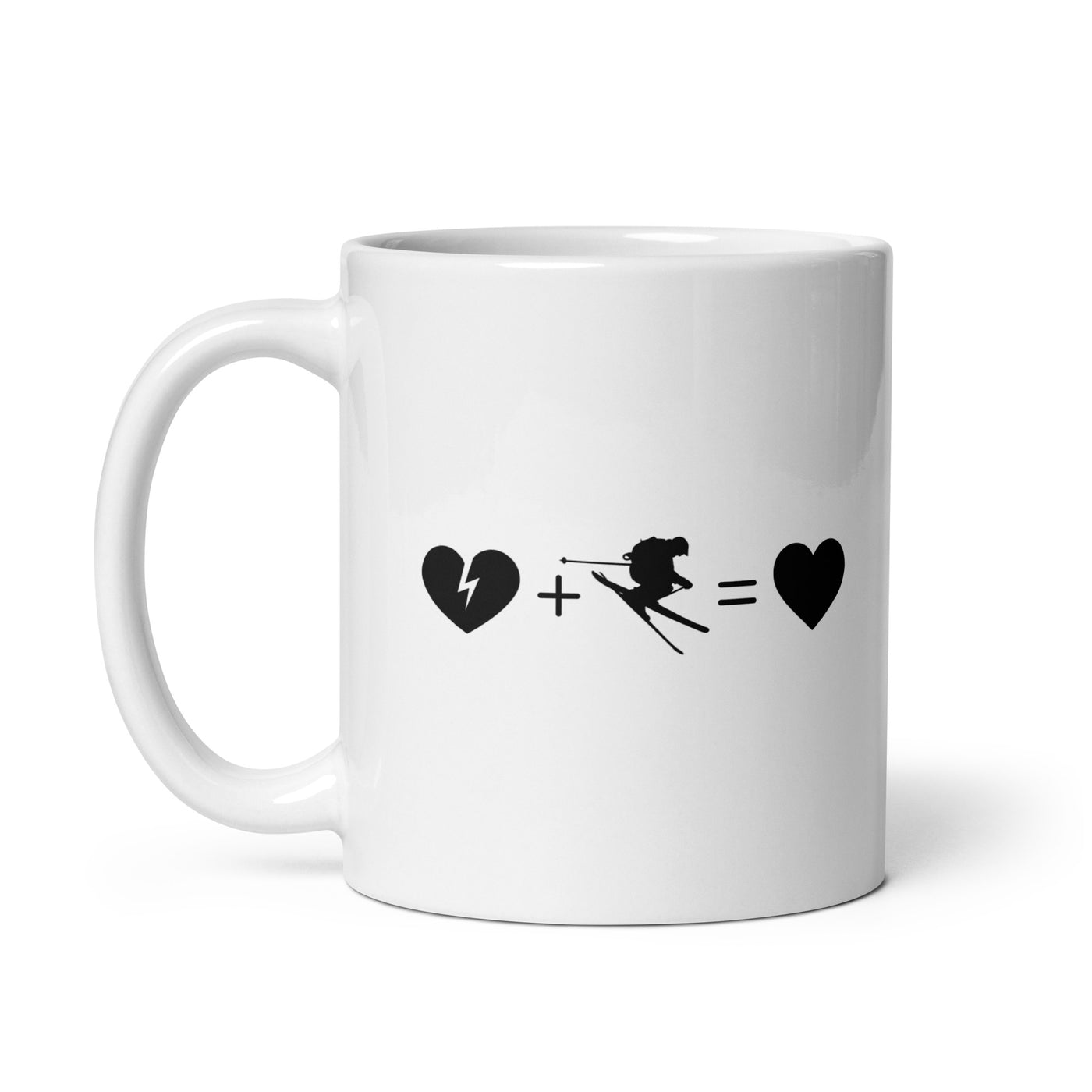 Broken Heart Heart And Skiing - Tasse ski 11oz