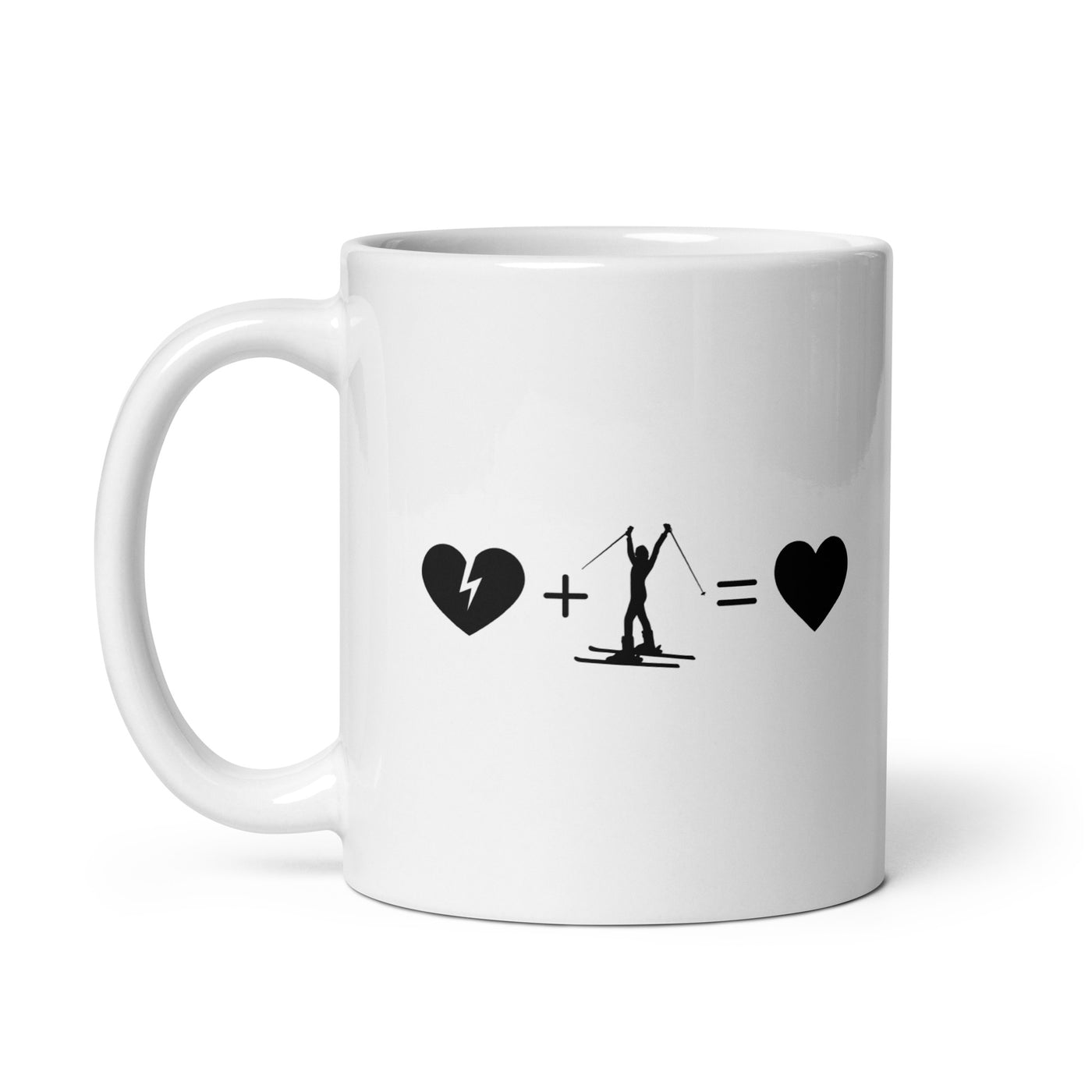 Broken Heart Heart And Skiing 1 - Tasse ski 11oz