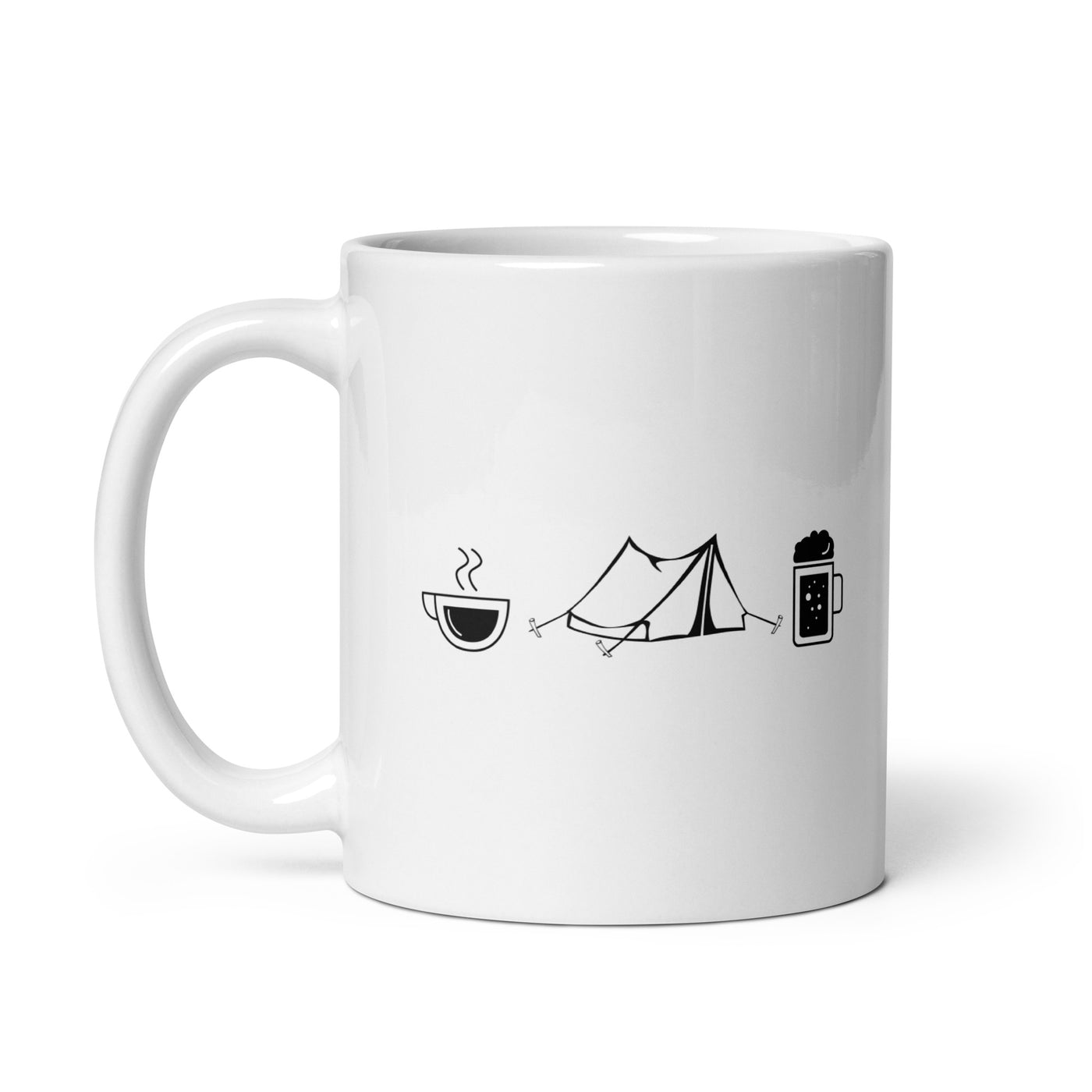 Coffee Beer And Camping - Tasse camping 11oz