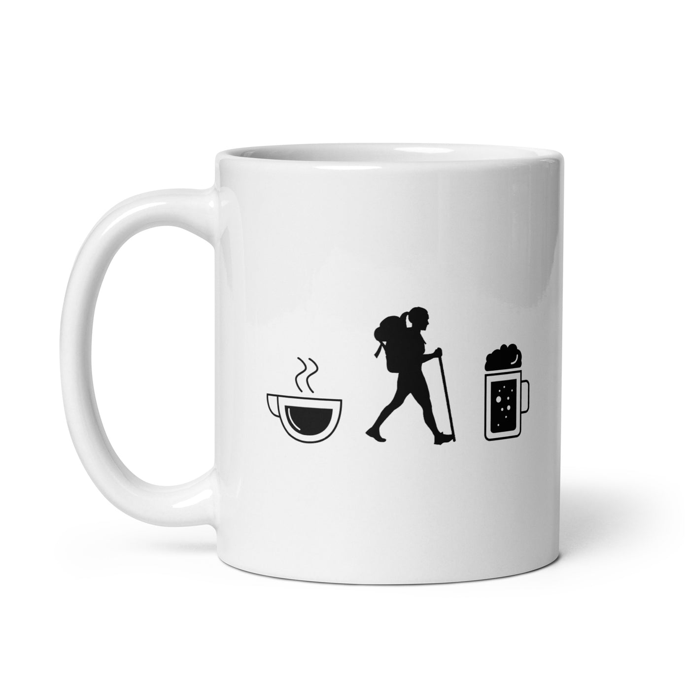 Coffee Beer And Hiking - Tasse wandern 11oz