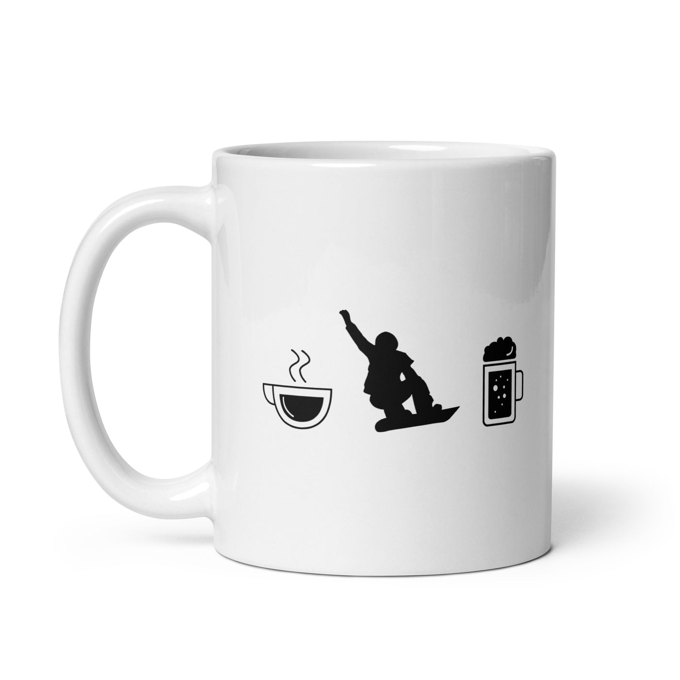 Coffee Beer And Snowboarding - Tasse snowboarden 11oz