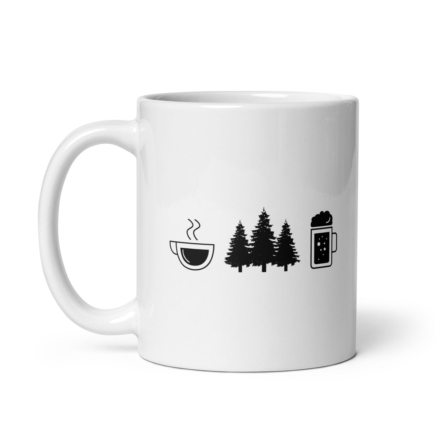 Coffee Beer And Trees - Tasse camping 11oz